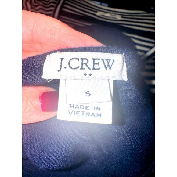 J. Crew Sleeveless Layered Tank Top keyhole back blue stripes S Coastal Casual - Picture 5 of 8